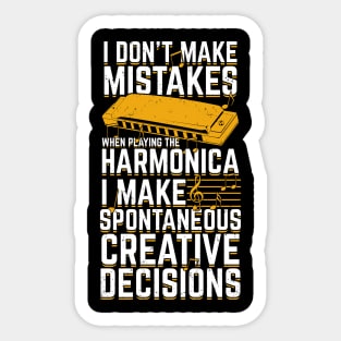 Funny Harmonica Player Gift Sticker